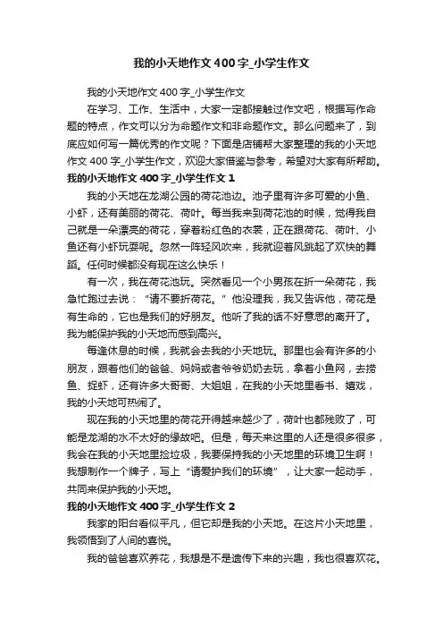 我的小天地作文400字_小学生作文