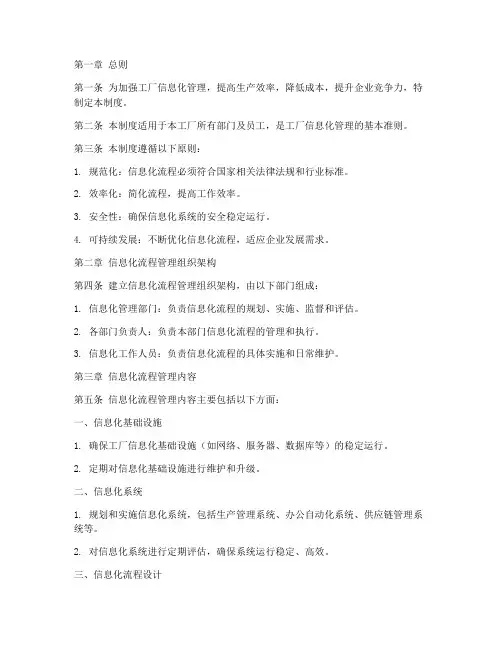 工厂信息化流程管理制度