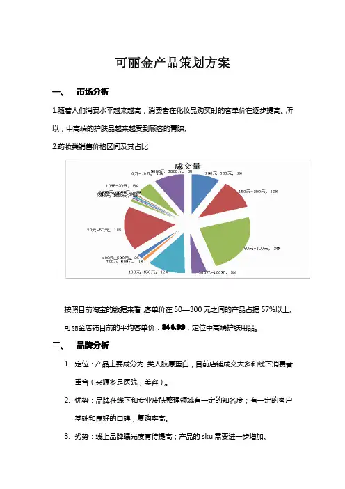 可丽金产品策划案