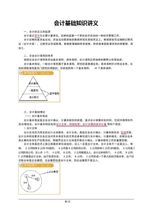 会计基础知识讲义