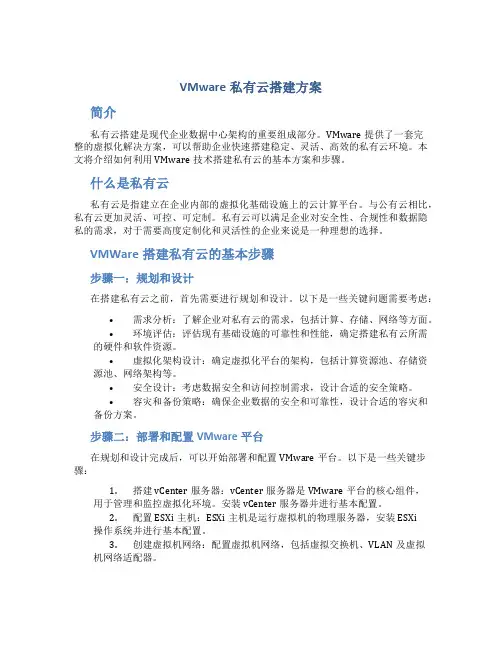 vmware私有云搭建方案