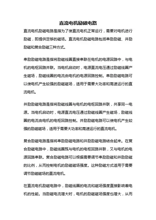 直流电机励磁电路