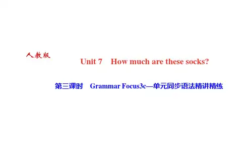 人教版七年级英语上册课件：Unit 7  Grammar Focus3c—单元同步语法精讲精练