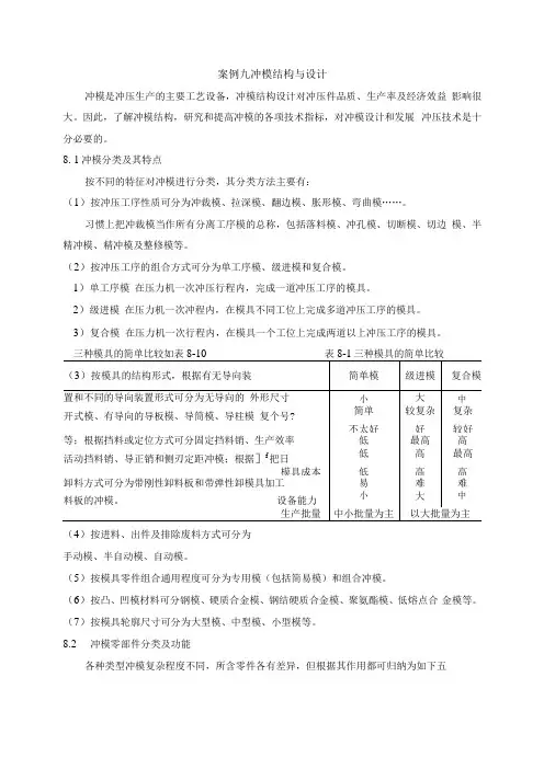 冲压模具设计与制作配套案例库：案例09 冲模结构与设计(1)