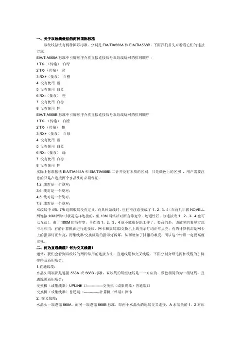 RJ45网线接法