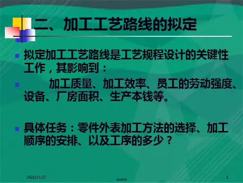 机械加工工艺规程制定培训课件(共42张PPT)