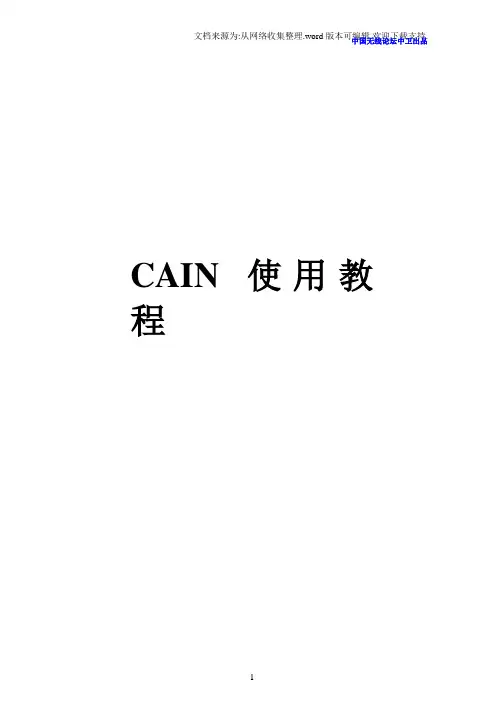 CAIN使用教程