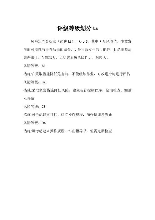 评级等级划分Ls