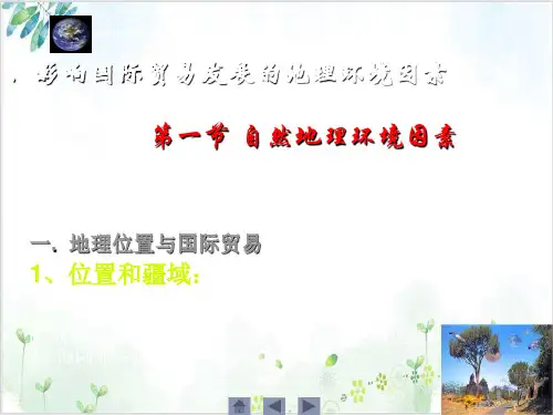 影响国际贸易发展的地理环境因素PPT课件
