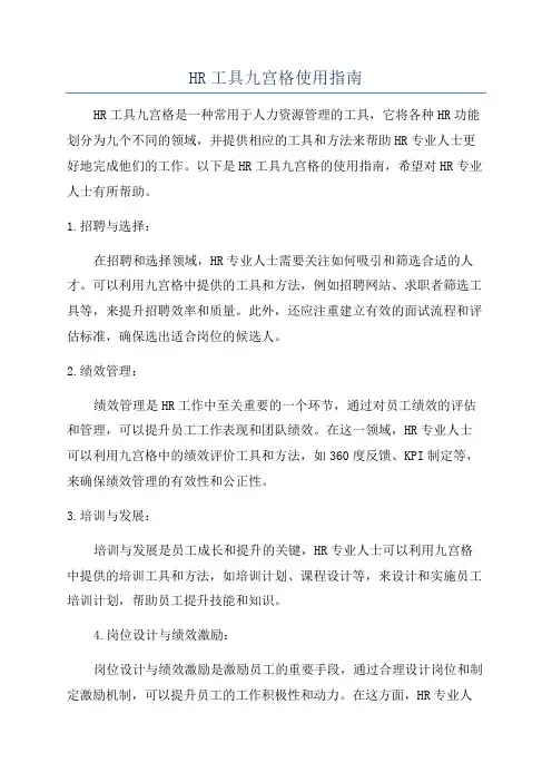 HR工具九宫格使用指南