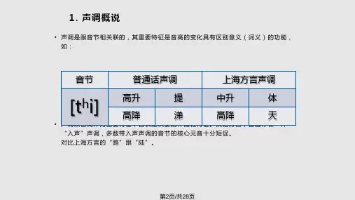现代汉语通论语音声调