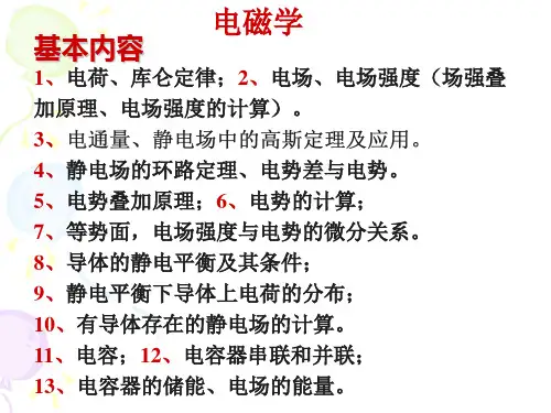 大学物理电磁学总结