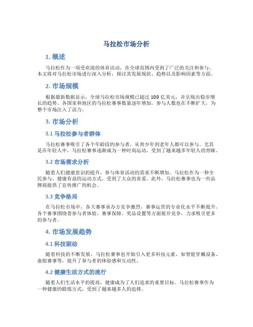 马拉松市场分析