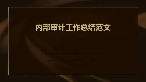 内部审计工作总结范文PPT