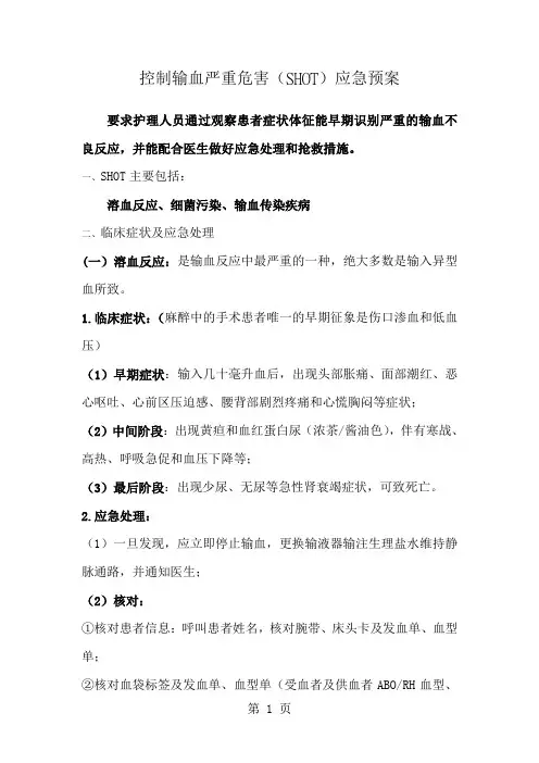 SHOT应急预案11