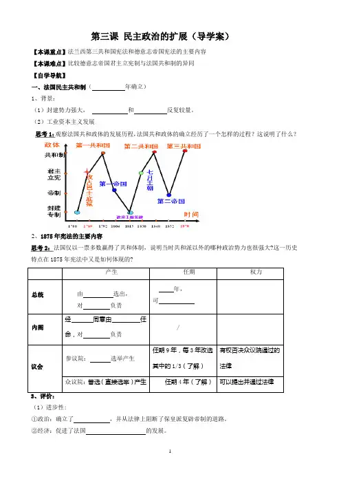 民主政治的扩展学案