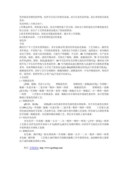 色纱一些特点