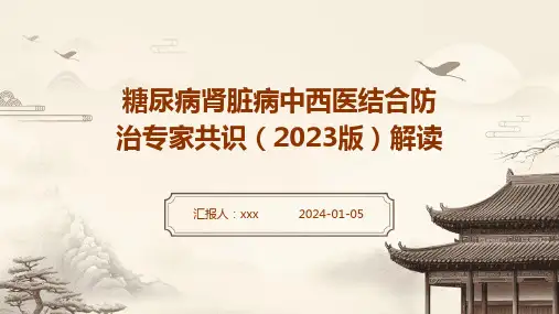 糖尿病肾脏病中西医结合防治专家共识(2023版)解读PPT课件