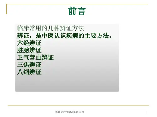 伤寒论六经辨证临床运用培训课件