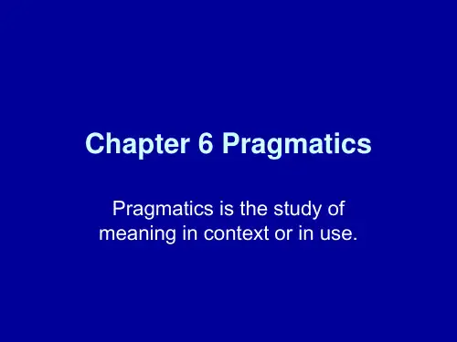 Chapter 6 Pragmatics.ppt