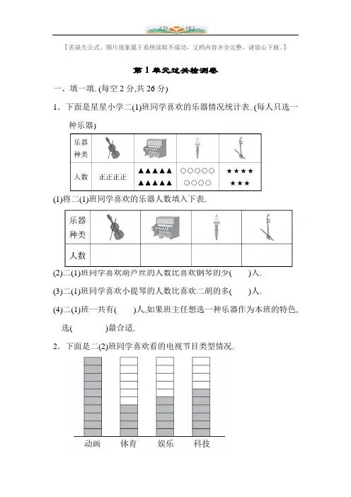人教版二年级数学下册第一单元测试卷及答案(共4套)