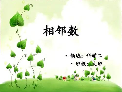 2024年幼儿园大班科学《相邻数》课件 课件