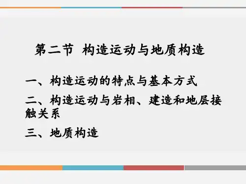 第二章地壳第二节构造运动与地质构造