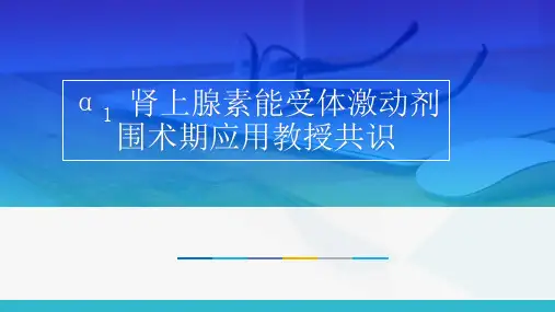 α1肾上腺素能受体激动剂的应用