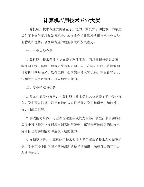 计算机应用技术专业大类