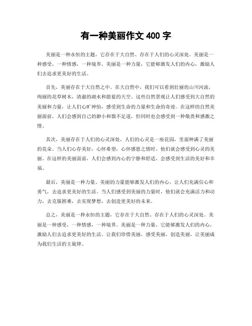 有一种美丽作文400字