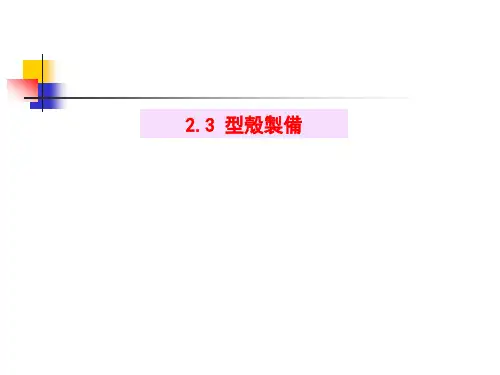 金属精密液态成形技术课件-型壳制备