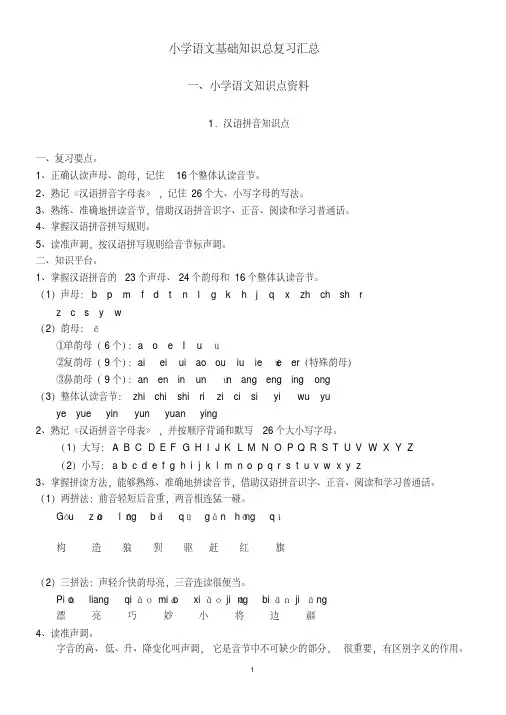 小学语文基础知识汇总复习-精品.pdf