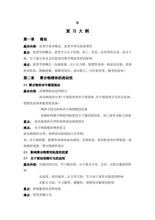 流变学复习提纲