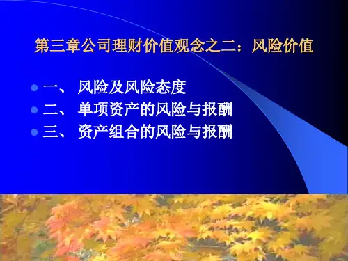 公司理财课件第三章风险与收益