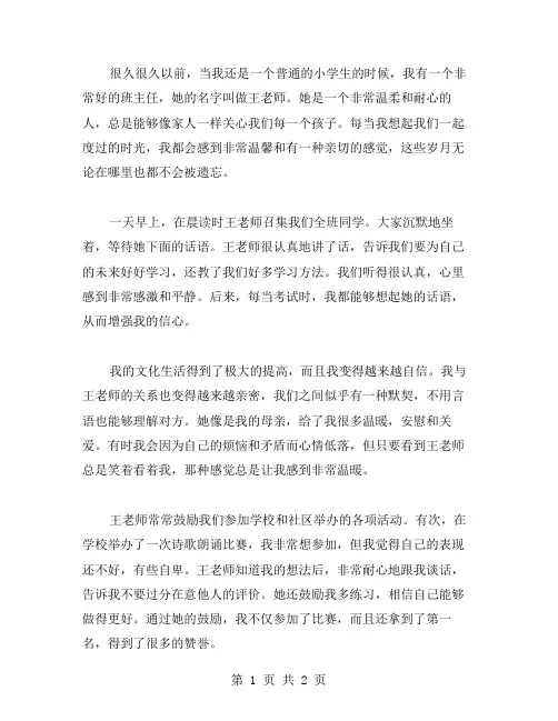 我的小学班主任范文