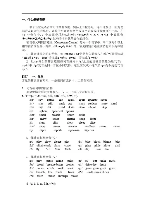 辅音群2