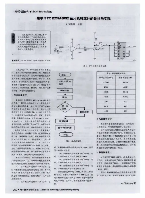 基于STC12C5A60S2单片机频率计的设计与实现