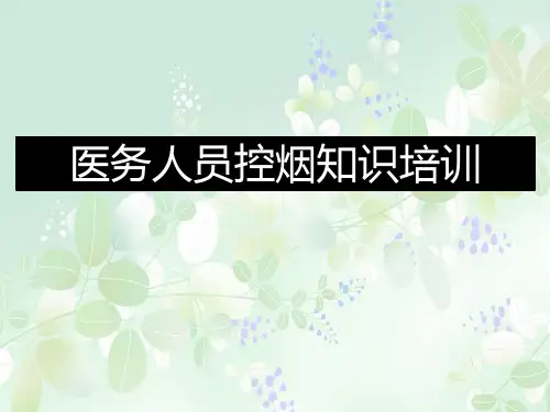 医务人员控烟知识培训ppt课件