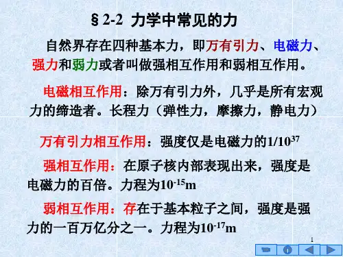 大物课件  力学中常见的力