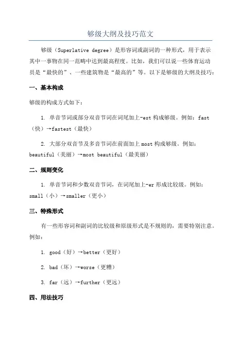 够级大纲及技巧范文