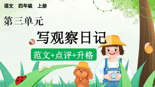 习作：写观察日记(范文+点评+升格)-部编版语文四年级上册
