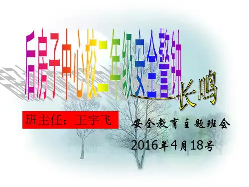 二年级安全教育主题班会ppt课件