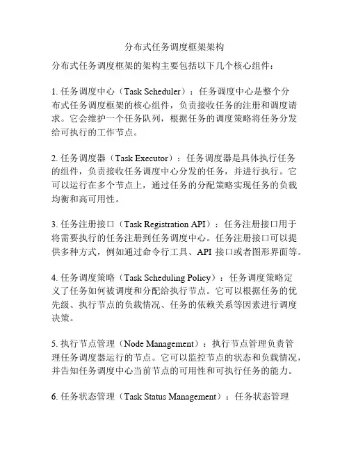 分布式任务调度框架架构