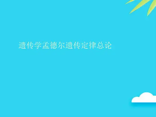 遗传学孟德尔遗传定律总论优质PPT资料