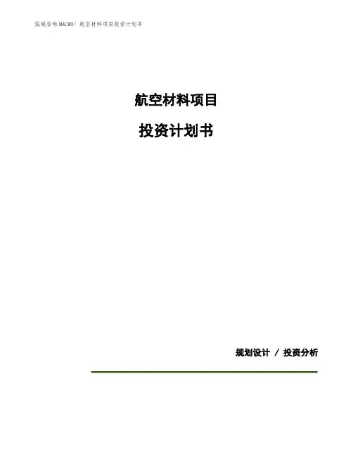 航空材料项目投资计划书 (1)