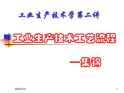 各种工业品生产工艺流程详解