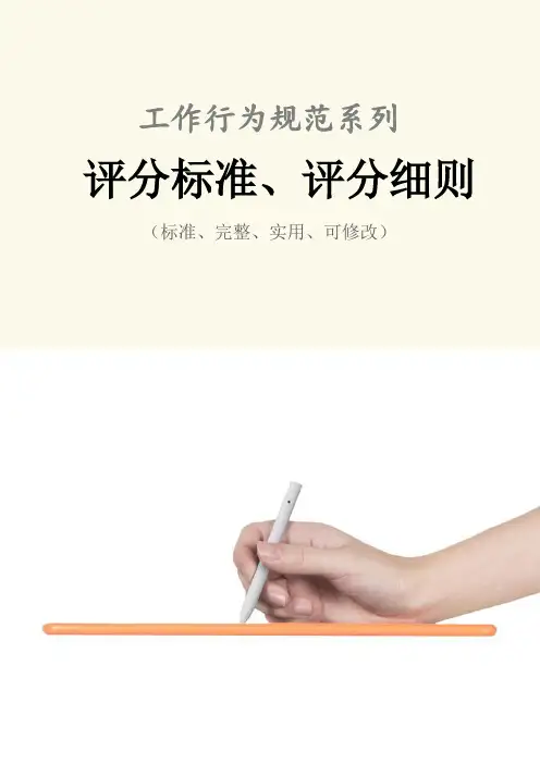 评分标准、评分细则范本