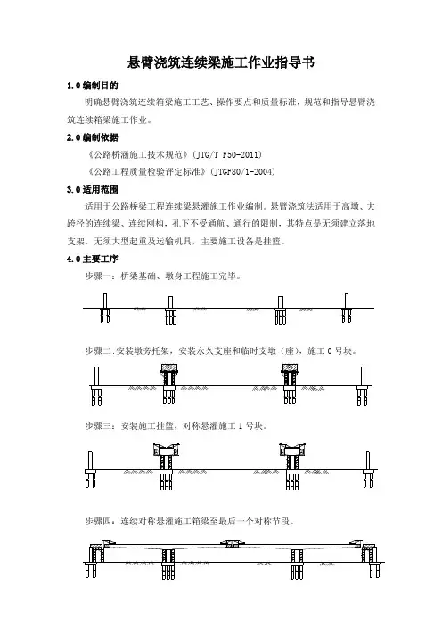 悬臂浇筑连续梁施工作业指导书