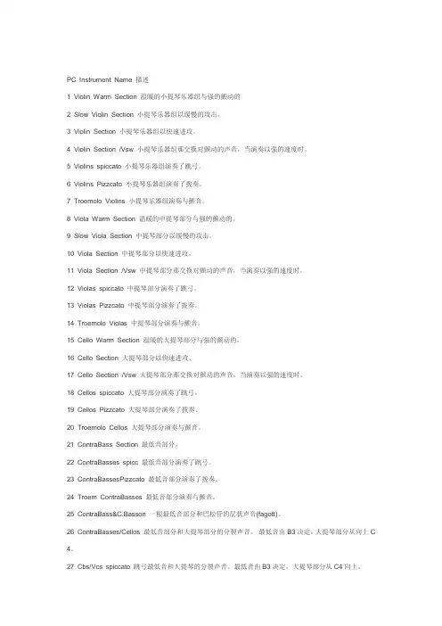 [教程]管弦乐演奏法-英汉对照