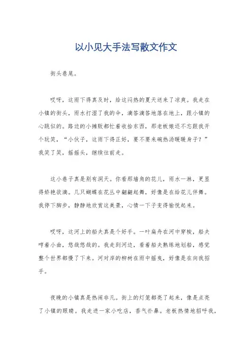 以小见大手法写散文作文